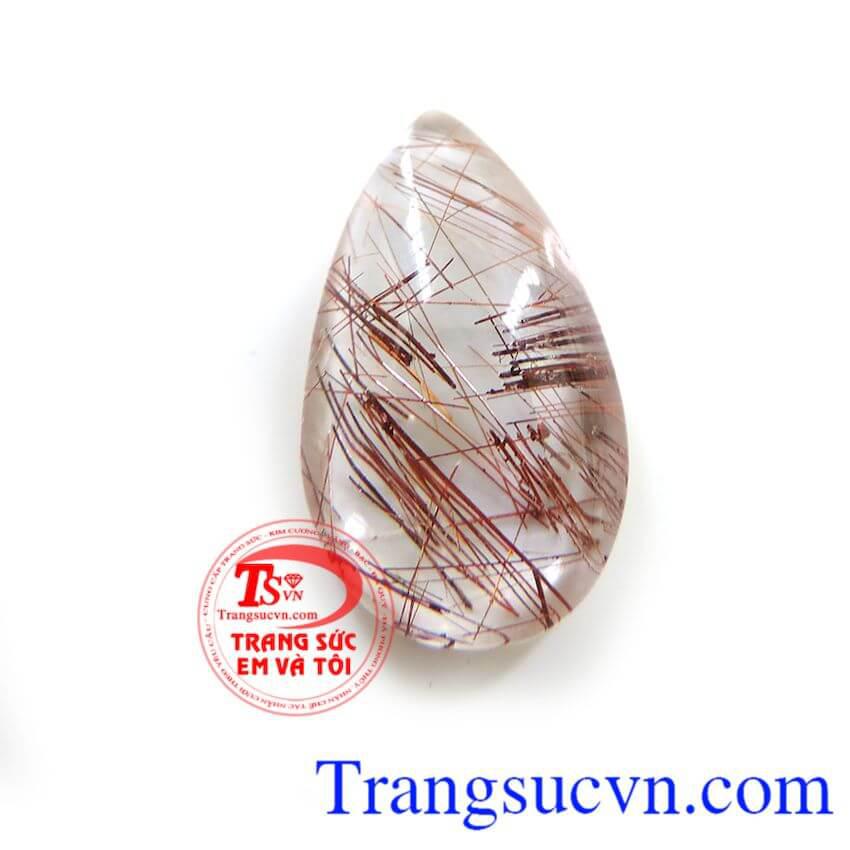 Mặt dây thạch anh tóc đỏ hòa đồng