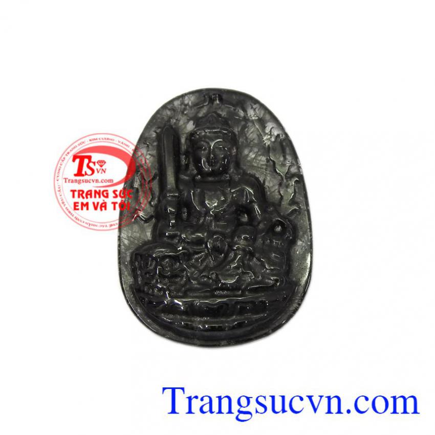 Mặt phật tuổi mão thạch anh tóc đen