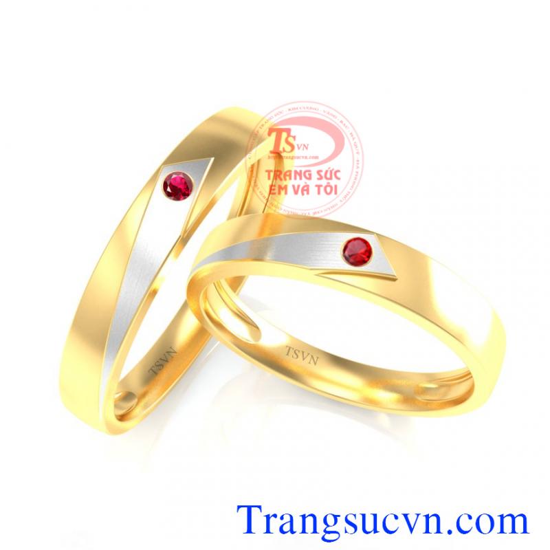 Nhẫn cưới vàng ruby