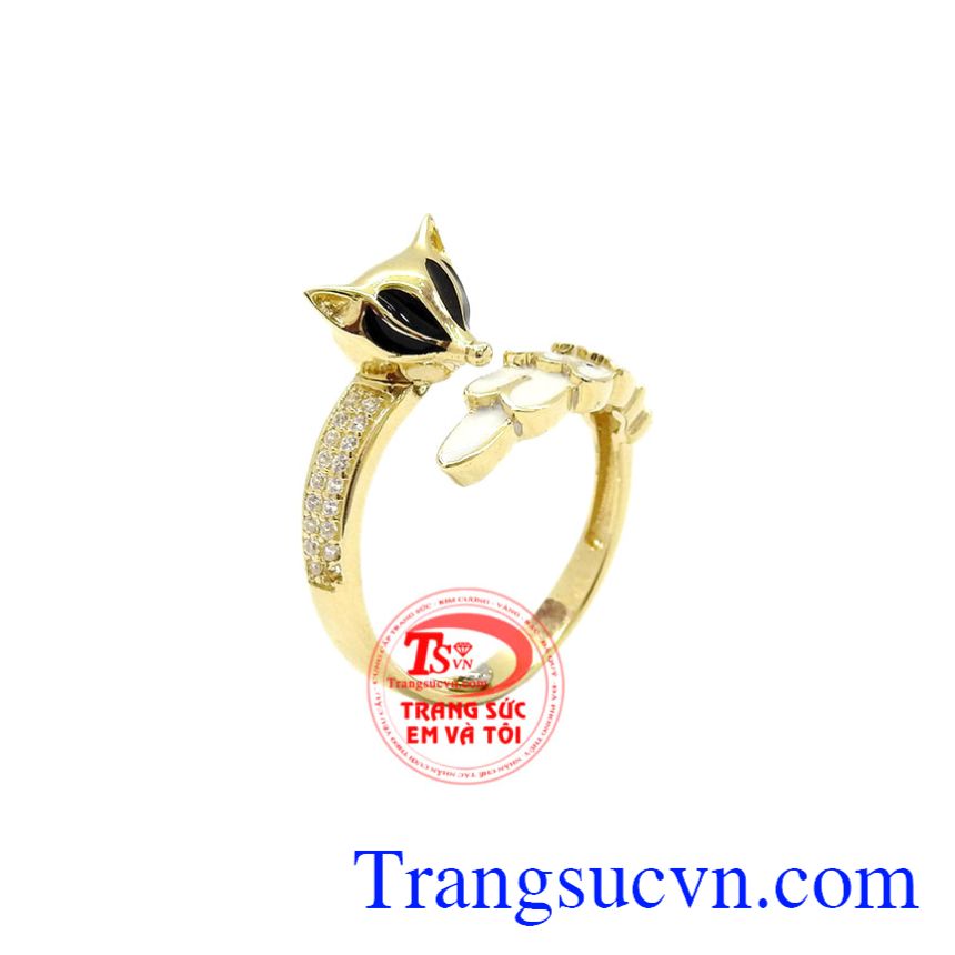 Nhẫn nữ vàng hồ ly là sản phẩm được nhập khẩu từ Hàn Quốc chất lượng, bắt mắt.