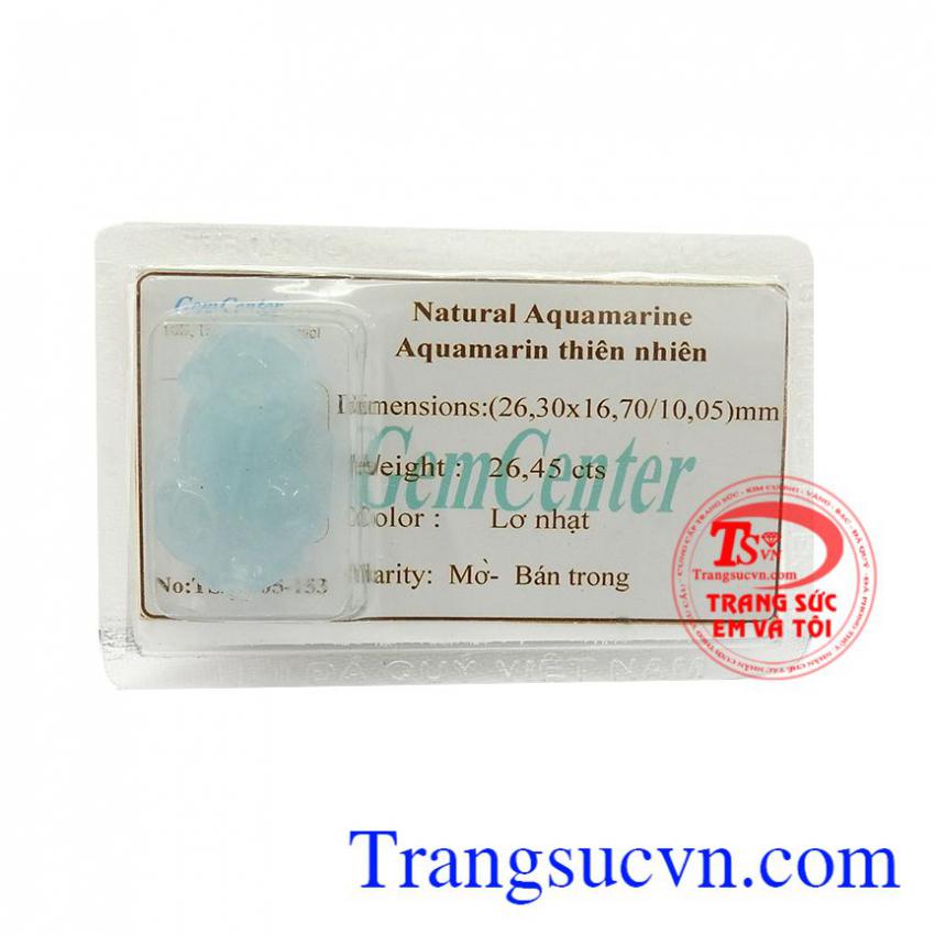 Viên aquamarine tỳ hưu tình yêu