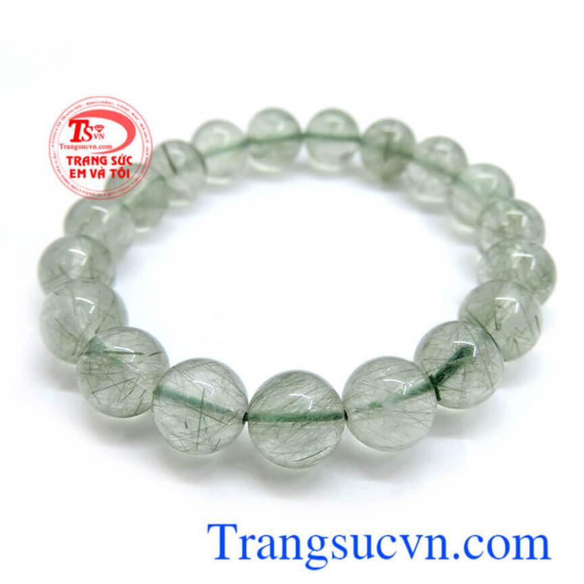 Vòng tay thạch anh tóc xanh tự nhiên