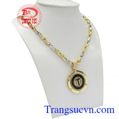 Bộ dây chuyền nam chữ T được sản xuất theo công nghệ mới, chất lượng uy tín vàng 10k, bảo hành 6 tháng, giao hàng nhanh trên toàn quốc