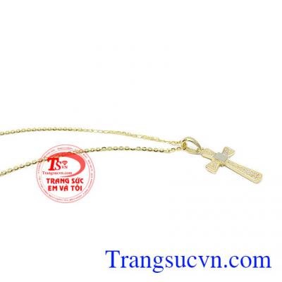 Bộ dây thánh giá vàng 10k