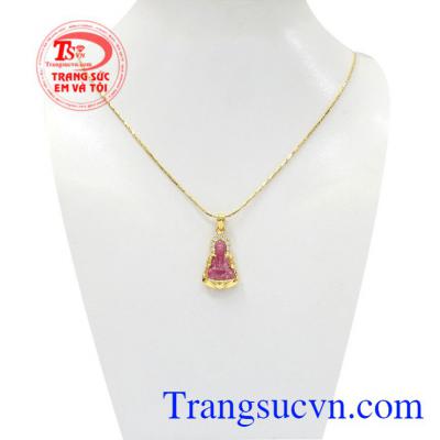 Bộ mặt dây quan âm ruby