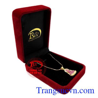 Bộ mặt dây quan âm ruby