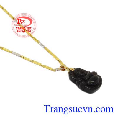 Bộ mặt dây vàng Di Lặc hợp thời trang, tinh tế.