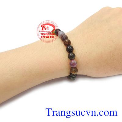 Chuỗi hạt Tourmaline đeo tay đá thiên nhiên bền đẹp, chất lượng