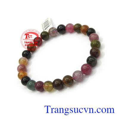 Chuỗi hạt Tourmaline hạt tròn có tác dụng mang lại sự thư thái, bình an và may mắn cho người đeo