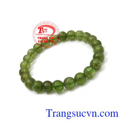 Chuỗi tay Apatite màu xanh lá cây, chuỗi tay thiên nhiên dùng đeo tay