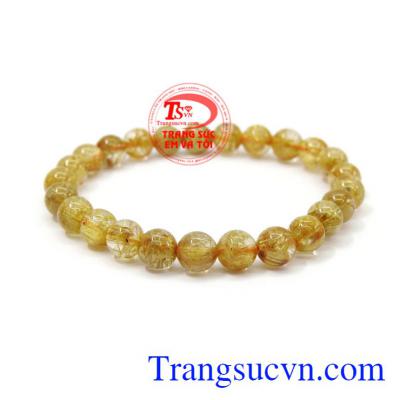 Chuỗi tay thạch anh tóc 7 ly phù hợp với những người mệnh Kim và Thổ.