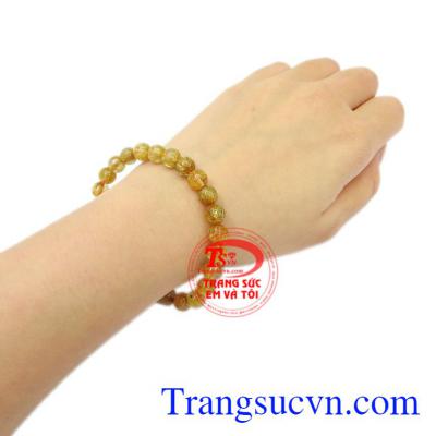 Chuỗi tay thạch anh tóc 7 ly đẹp.