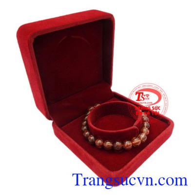 Chuỗi tay thạch anh tóc may mắn thiên nhiên.