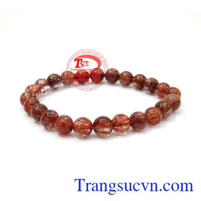 Chuỗi tay thạch anh tóc may mắn giúp cho trí tuệ được minh mẫn, đầu óc tỉnh táo.