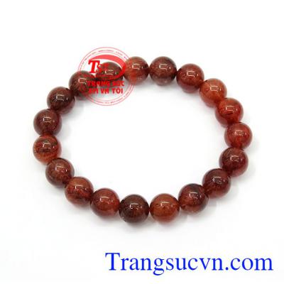 Chuỗi thạch anh tóc 10 ly xinh xắn, hợp thời trang.