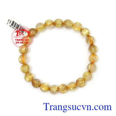 Chuỗi thạch anh tóc vàng 8 mm là món quà ý nghĩa cho người yêu thương