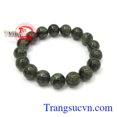 Chuỗi thạch anh tóc xanh đẹp màu sắc đẹp, chất lượng cao, đeo hợp thời trang và phong thủy