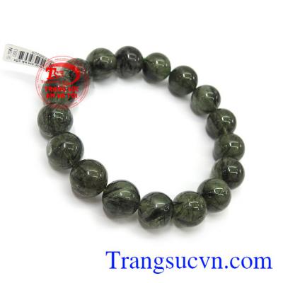 Chuỗi thạch anh tóc xanh đẹp có tác dụng mang lại bình an, may mắn và thịnh vượng cho người đeo, là lá bùa hộ mệnh cho bản thân