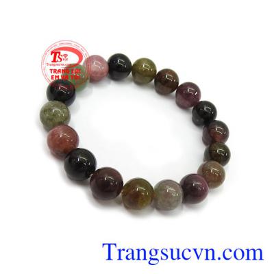 Chuỗi vòng tay Turmaline 10 ly có tác dụng mang lại tài lộc, may mắn và bình an cho người đeo