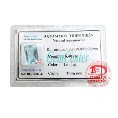 Đá Aquamarine chữ nhật sẽ đem lại bình an, may mắn trong cuộc sống