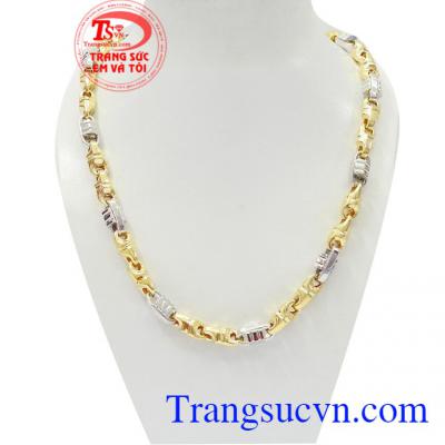 Dây chuyền vàng nam sang trọng thể hiện cá tính mạnh mẽ, sang trọng của phái mạnh