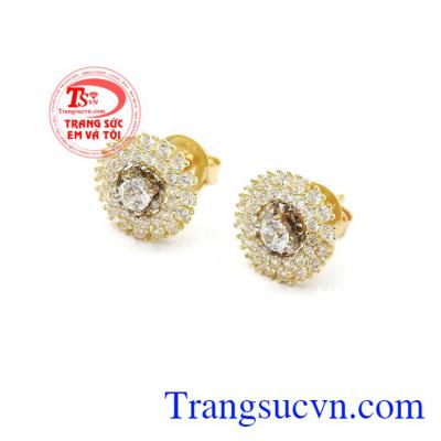 Hoa tai vàng mặt trời bảo hành 6 tháng, giao hàng nhanh trên toàn quốc,Hoa tai vàng mặt trời