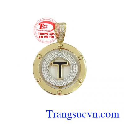 Mặt dây chuyền nam chữ T đẹp được sản xuất theo công nghệ mới của Hàn Quốc