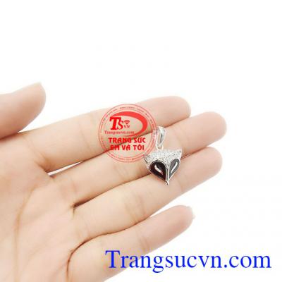 Mặt dây hồ ly vàng trắng