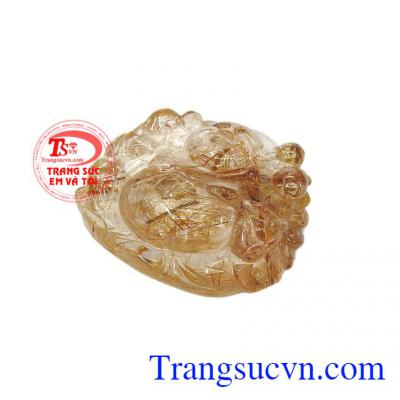 Mặt di lặc thạch anh tóc vàng bình an là biểu tượng của vui vẻ, hạnh phúc và thịnh vượng,Mặt di lặc thạch anh tóc vàng bình an