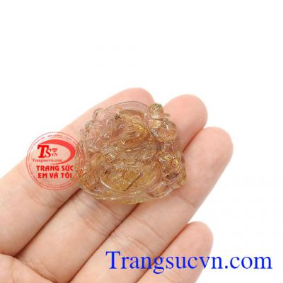 Mặt dây chuyền đá quý uy tín, chất lượng, giao hàng nhanh trên toàn quốc,Mặt di lặc thạch anh tóc vàng bình an