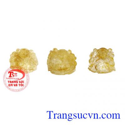 Mặt di lặc thạch anh tóc vàng hoan hỉ