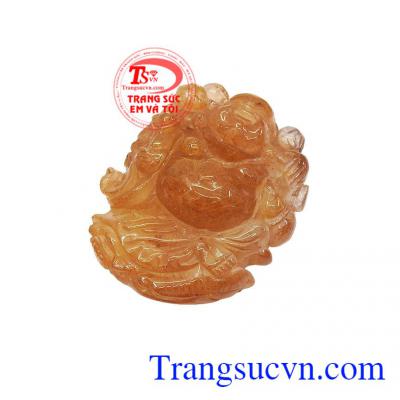 Thạch anh tóc thiên nhiên có tác dụng hỗ trợ điều trị một số bệnh, đặc biệt về chứng mất ngủ,Mặt di lặc thạch anh tóc vàng thiên nhiên