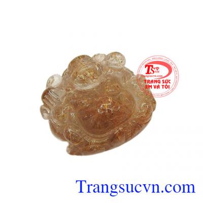 Thạch anh tóc vàng thiên nhiên hợp với mệnh kim và mệnh thổ,Mặt phật di lặc thạch anh tóc vàng đẹp