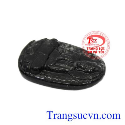 Thạch anh tóc đen thiên nhiên đẹp. Mặt phật tuổi mùi-thân thạch anh tóc đen