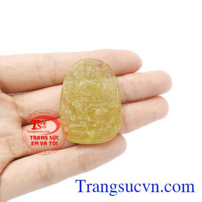 Mặt phật tuổi ngọ thạch anh tóc vàng có thể bọc vàng hoặc bạc để giúp sản phẩm bền đẹp hơn. Mặt phật tuổi ngọ thạch anh tóc vàng.