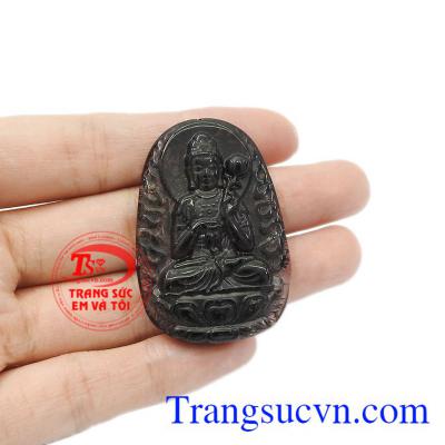 Mặt phật thạch anh tóc đen thiên nhiên hợp mệnh giúp cho người dùng được may mắn và bình an. Mặt phật tuổi thìn-tỵ thạch anh tóc đen.