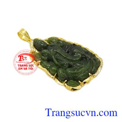 Mặt quan âm Nephrite đẹp mang lại sự an yên trong tâm mỗi người.