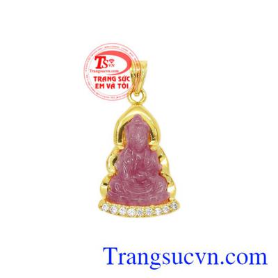 Mặt quan âm ruby an lành