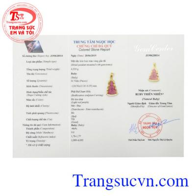 Mặt quan âm ruby an lành