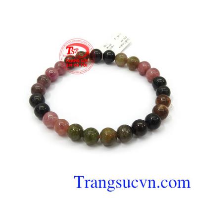 Món quà Vòng tay hộ mệnh Tourmaline thiên nhiên cao cấp, màu sắc tươi sáng