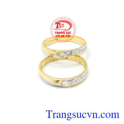 Nhẫn cưới Forever hạnh phúc Korea vàng 10k xinh xắn, tinh tế.