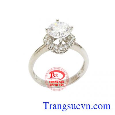 Nhẫn đính hôn đẹp xinh được nhập khẩu từ Hàn Quốc, chất lượng uy tín