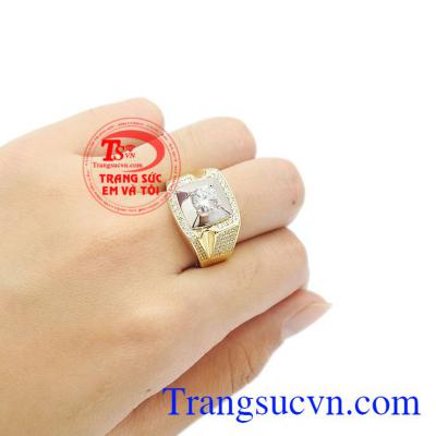 Nhẫn được chế tác từ vàng tây 10k bền đẹp, sáng bóng. Nhẫn nam ấn tượng bảo hành uy tín, giao hàng toàn quốc. Nhẫn nam ấn tượng