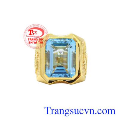 Nhẫn nam rồng vàng Topaz mang lại sự cá tính, mạnh mẽ cho phái mạnh.