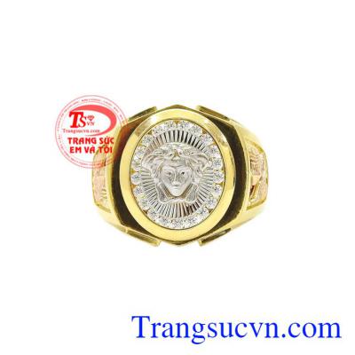 Nhẫn nam vàng mạnh mẽ mang lại vẻ nam tính, mạnh mẽ cho phái mạnh.