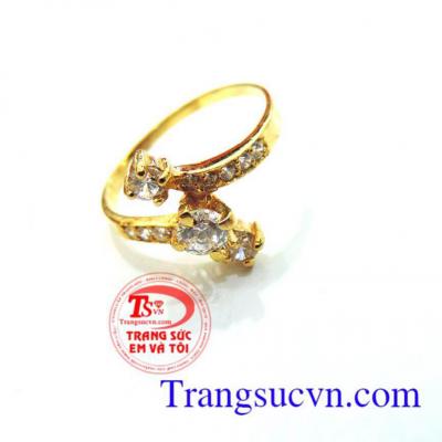 Nhẫn nữ vàng tây kiểu