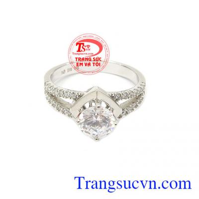 Nhẫn nữ vàng trắng may mắn chất lượng uy tín, giao hàng nhanh trên toàn quốc