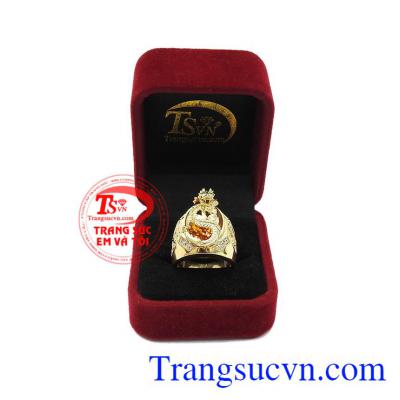 Sản phẩm bảo hành uy tín, giao hàng toàn quốc. Nhẫn rồng thạch anh vàng đẳng cấp.
