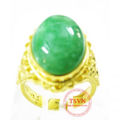 Nhẫn vàng gắn đá cẩm thạch