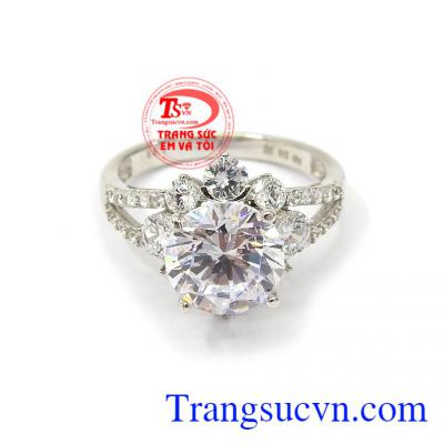 Nhẫn vàng trắng cao cấp vàng 10k, chất lượng uy tín, giao hàng nhanh trên toàn quốc